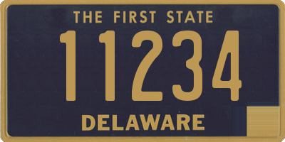 DE license plate 11234