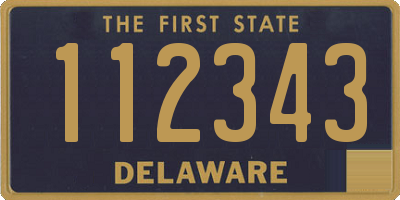 DE license plate 112343