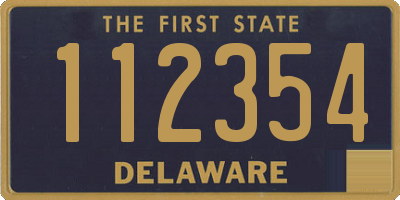 DE license plate 112354