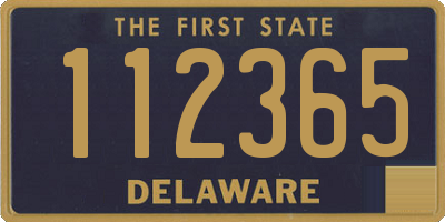 DE license plate 112365