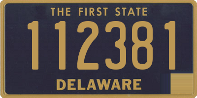 DE license plate 112381