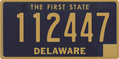 DE license plate 112447