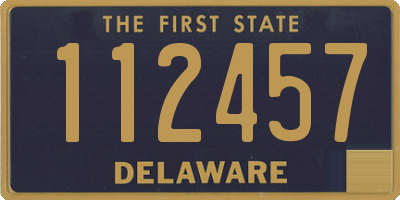 DE license plate 112457