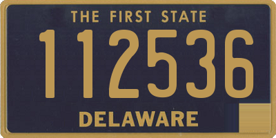 DE license plate 112536