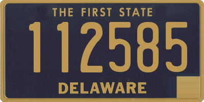 DE license plate 112585