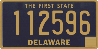 DE license plate 112596