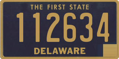 DE license plate 112634