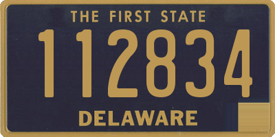 DE license plate 112834