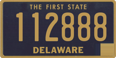 DE license plate 112888