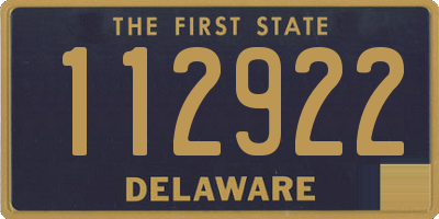 DE license plate 112922