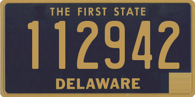 DE license plate 112942