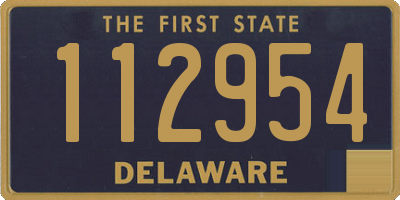 DE license plate 112954