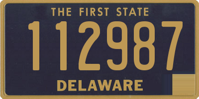 DE license plate 112987