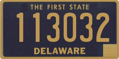 DE license plate 113032