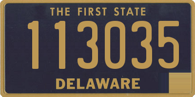 DE license plate 113035