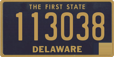 DE license plate 113038