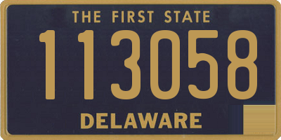 DE license plate 113058