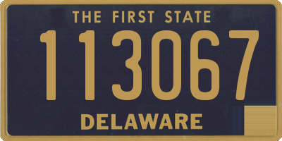 DE license plate 113067