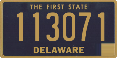 DE license plate 113071