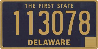 DE license plate 113078