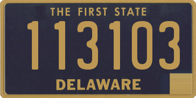 DE license plate 113103