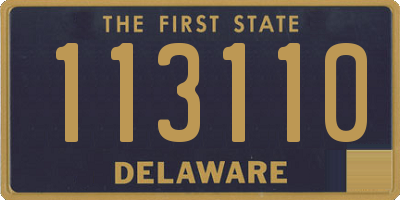 DE license plate 113110