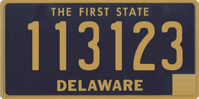 DE license plate 113123