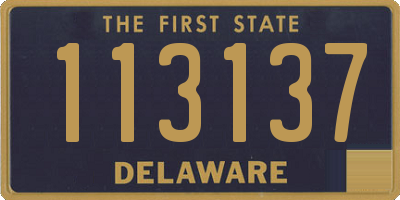 DE license plate 113137