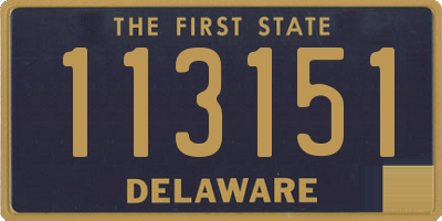 DE license plate 113151