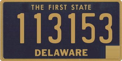 DE license plate 113153