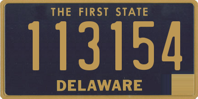 DE license plate 113154