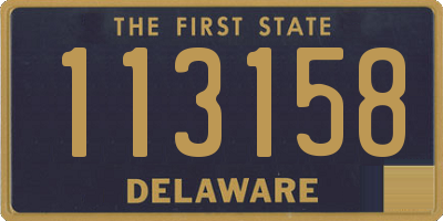 DE license plate 113158