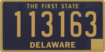 DE license plate 113163