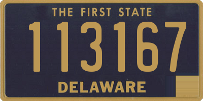 DE license plate 113167