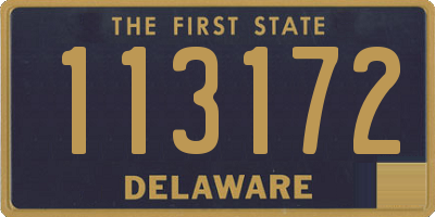 DE license plate 113172