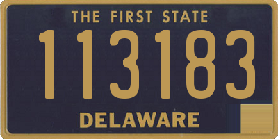 DE license plate 113183