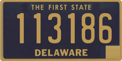 DE license plate 113186