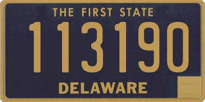 DE license plate 113190