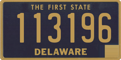 DE license plate 113196