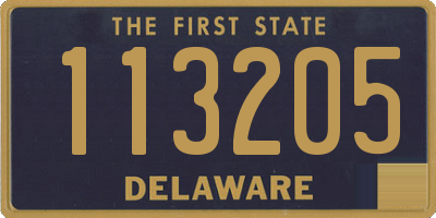 DE license plate 113205