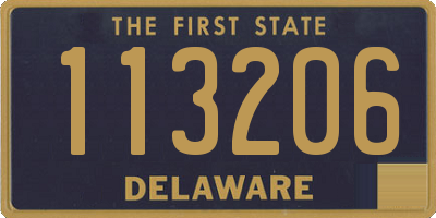 DE license plate 113206