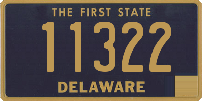 DE license plate 11322