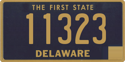 DE license plate 11323