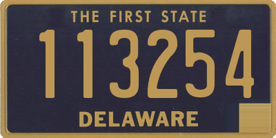 DE license plate 113254