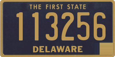 DE license plate 113256