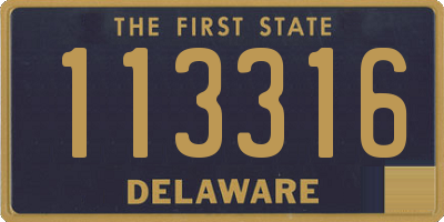 DE license plate 113316