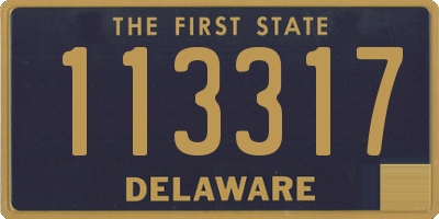 DE license plate 113317