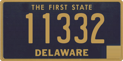 DE license plate 11332