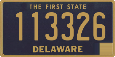 DE license plate 113326