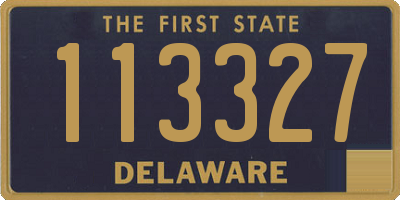 DE license plate 113327